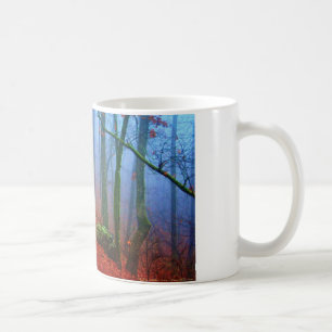 Mug Forêt peinte Automne Brouillard bleu