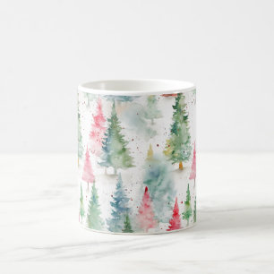 Mug Forêt, Red Green Pine Trees