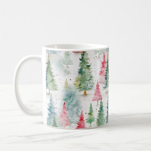 Mug Forêt, Red Green Pine Trees (Gauche)