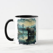 Mug Forêt réfléchie de l'ours grizzly brun (Gauche)