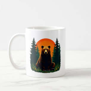 Mug Forêt Rétro Faune Ours Extérieur Nature 