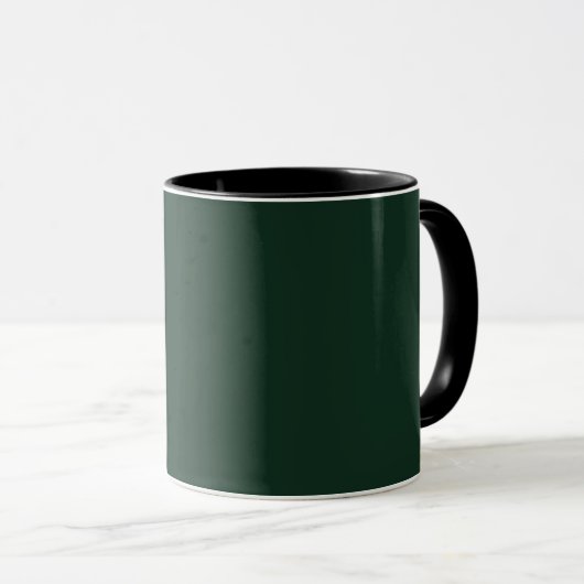 Mug Forêt solide vert foncé (Devant droit)