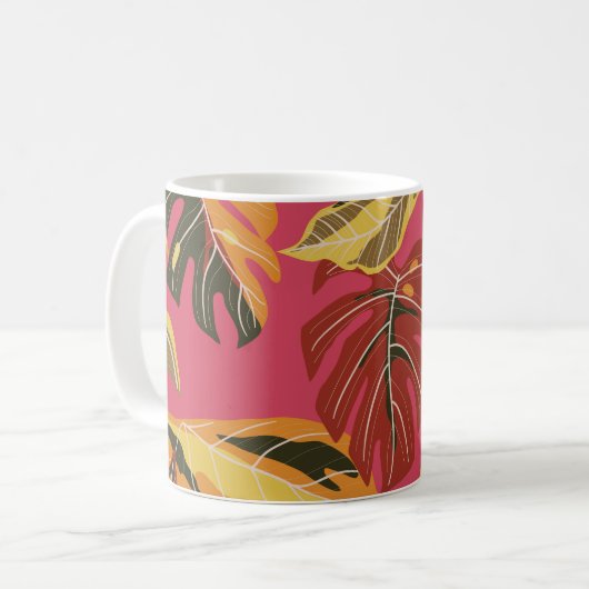 Mug Forêt tropicale. Application d'illustration de la  (Devant gauche)