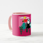Mug Forêt tropicale tropicale Toucan (Devant gauche)
