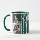 Mug Forêt vert Birch Tree Love & Joy Multiphoto (Gauche)