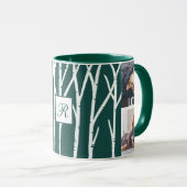 Mug Forêt vert Birch Tree Love & Joy Multiphoto (Devant droit)