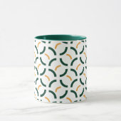 Mug Forêt verte et arcs moutarde géométriques minimali (Centre)