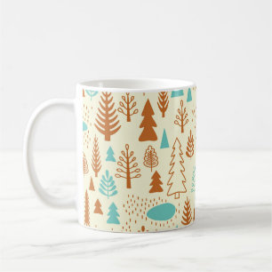 Mug Forêt vintage : Motif naturel intemporel.