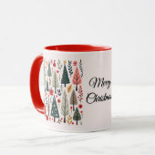 Mug Forêt Whimsical d'arbres de Noël (Devant gauche)