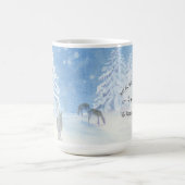 Mug Forêts à neige Cerfs Noël Famille d'hiver (Centre)