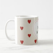 Mug Forever & Always" Minimalist Red Heart Pattern - C (Gauche)