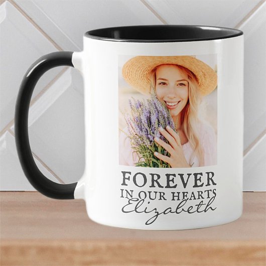 Mug Forever in our Hearts Simple Photo personnalisée M