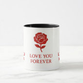 Mug Forever Love Rose Graphic Creating Warm Valentine  (Centre)