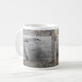 Mug Formation B17 au-dessus de carte de 2ÈME GUERRE (Devant gauche)