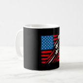 Mug Formation de jet patriotique graphique du drapeau (Devant gauche)