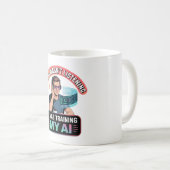 Mug Formation Mon AI amusant Citation d'intelligence a (Devant droit)
