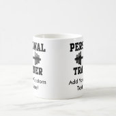 Mug Formation noire et blanche de Dumbell d'entraîneur (Centre)