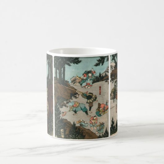 Mug Formation samouraï avec Tengu, Circa 1859 (Centre)