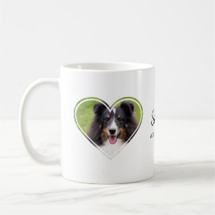 Mug Forme cardiaque personnalisée Photos d'animaux dom