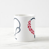 Mug Forme cardiaque stéthoscope (Centre)