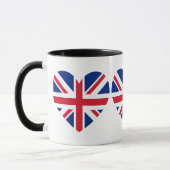 Mug Forme cardiaque Union Jack (Gauche)