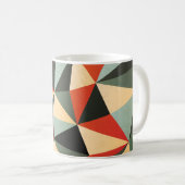 Mug Forme de diamant : Conception Vintage Abstraite (Devant droit)