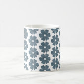 Mug Forme de fleur à carreaux bleu gris (Centre)