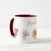Mug Forme de fleur boho abstraite Nom botanique (Devant gauche)