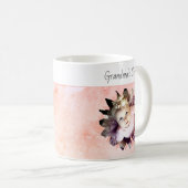 Mug Forme de fleurs personnalisée Photo Aquarelle Past (Devant droit)