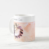 Mug Forme de fleurs personnalisée Photo Aquarelle Past (Devant gauche)