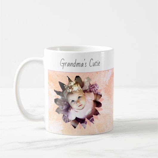 Mug Forme de fleurs personnalisée Photo Aquarelle Past (Gauche)