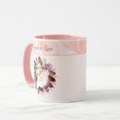 Mug Forme de fleurs personnalisée Photo Aquarelle Past (Devant gauche)
