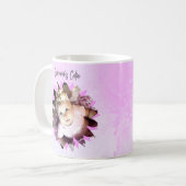 Mug Forme de fleurs personnalisée Photo Aquarelle Past (Devant gauche)