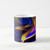 Mug Forme de tourbillon Abstrait Bleu orange (Centre)