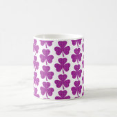Mug Forme de trèfle à carreaux rose violet (Centre)