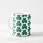 Mug Forme de trèfle à carreaux vert classique (Devant gauche)