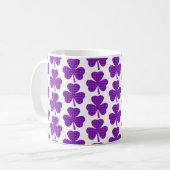 Mug Forme de trèfle à carreaux violet (Devant gauche)