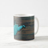 Mug Forme de Virginie occidentale Turquoise (Devant droit)
