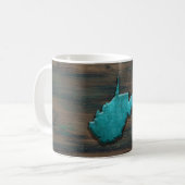 Mug Forme de Virginie occidentale Turquoise (Devant gauche)