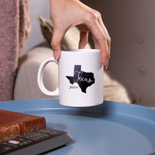 Mug Forme d'état des étoiles de nuit du Texas