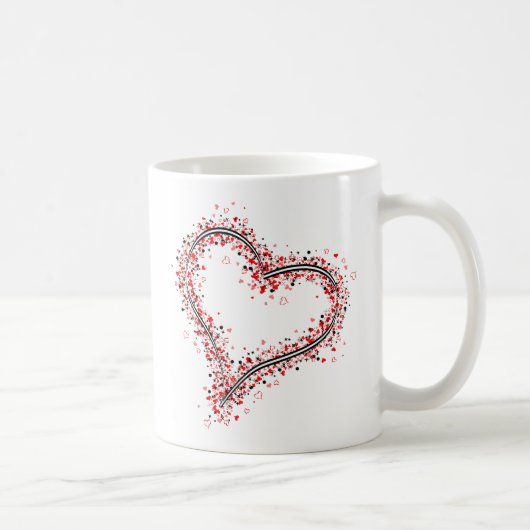 Mug Forme graphique de coeur composée de beaucoup de (Droite)
