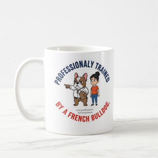 Mug Formé Professionnellement par un Drôle de Bouledog (Gauche)