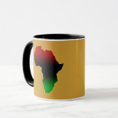 Mug Forme rouge, noire et verte de l'Afrique (Devant gauche)