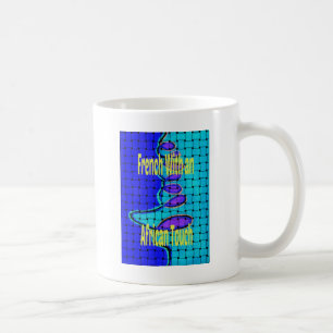 Mug Forme violette abstraite tissée africaine bleu fra