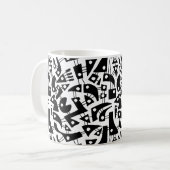 Mug Formes Abstraites 180318 - Noir sur blanc (Devant gauche)