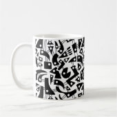 Mug Formes Abstraites 180318 - Noir sur blanc (Gauche)