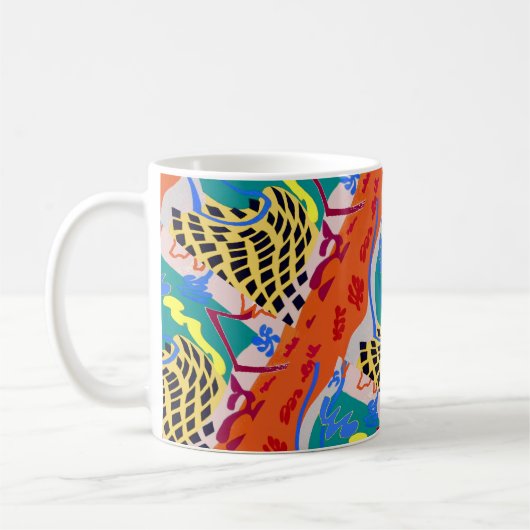 Mug Formes Abstraites, ajouter du texte, (Gauche)