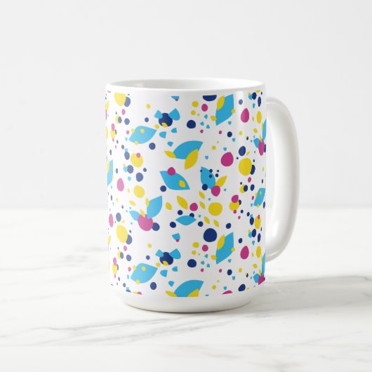 Mug Formes abstraites colorées. (Devant droit)