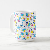 Mug Formes abstraites colorées. (Devant gauche)