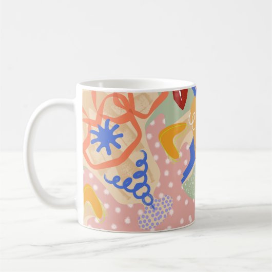 Mug Formes Abstraites colorées - Gras & Moderne (Gauche)